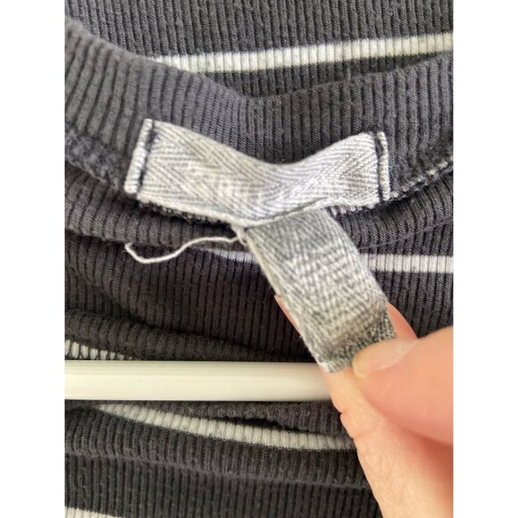 Billabong Womens XS Stripe Gray Tshirt Dress Extra Small Spring Summer - Picture 3 of 4
